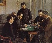 Gustave Caillebotte Card oil on canvas